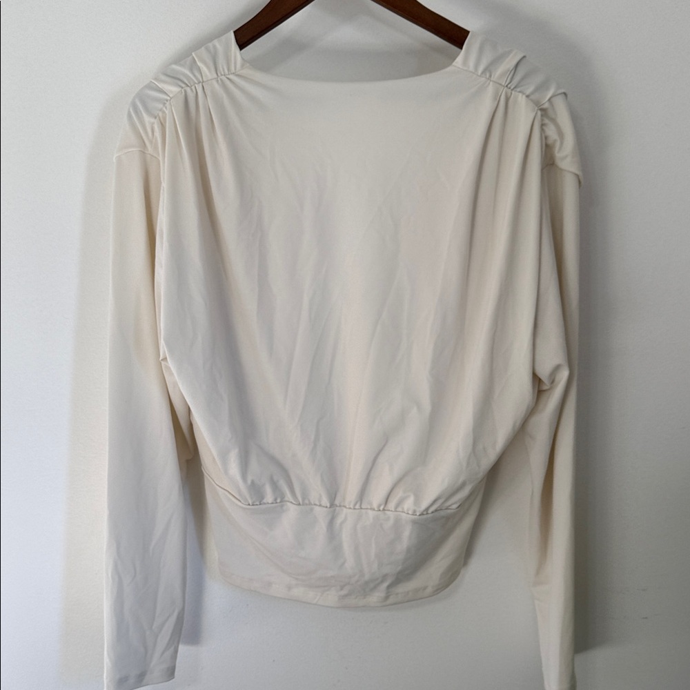 Abercrombie & Fitch Ivory Wrap Blouse - Picture 5 of 5